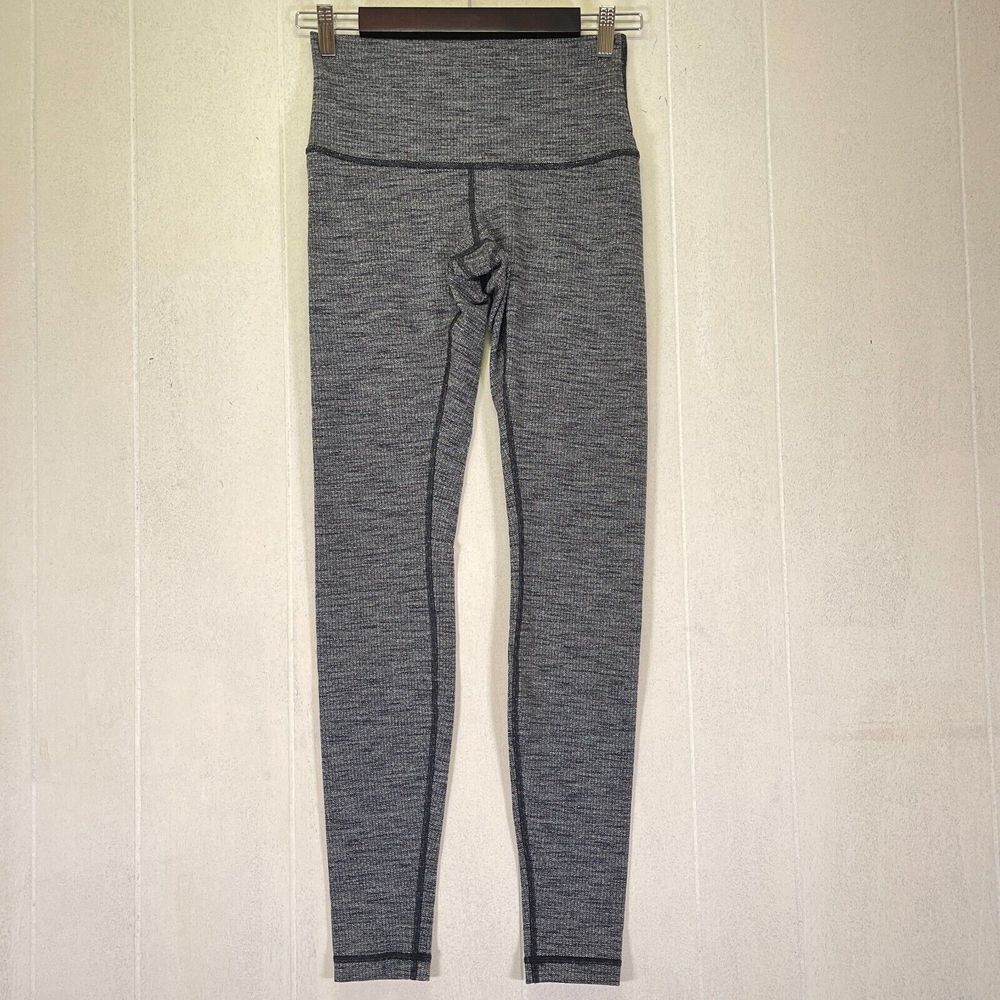 Sz‎ 6 Lululemon Full Leg Athletic Performance Leggings Compression Wicking YOGA